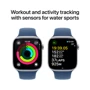 Apple Watch Series 10 46mm GPS Silver Aluminum Case with Denim Sport Band - M/L (MWWM3QH/A) UA: Встроенная память 64 ГБ
