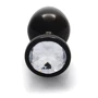 Металлическая анальная пробка Ouch! Heart Gem Gunmetal - Diamond, М