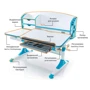 Стол Evo-kids Aivengo (L) Gray (арт.Evo-720 WG): Тип Парта