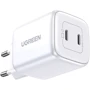 Зарядное устройство Ugreen Wall Charger 2xUSB-C CD294 45W White (15327): Кабель в комплекте отсутствует