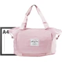 Жіноча дорожня сумка Valiria Fashion рожева (5DETAA2636-rose): Фактура Тканая