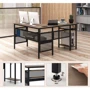 Компьютерный стол Costway Hutch L-образный с зарядным (5903032062388)