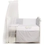 Постельный комплект 8 эл Twins Dolce Rabbits 4062-D-010-019, grey, белый/серый
