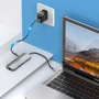 Адаптер Vention Adapter USB-C to HDMI+3xUSB3.0+RJ45+SD/TF/+3.5mm+PD 100W (TOLHB): Интерфейс подключения USB-C