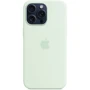 Чехол для iPhone Apple iPhone 15 Pro Max Silicone Case with MagSafe - Soft Mint (MWNQ3ZM/A): Цвет зеленый