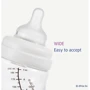 Стеклянная бутылочка Difrax S-bottle Wide антиколиковая с силиконовой соской 200ml (3331FE): Возраст с рождения