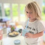 Чашка-контейнер MinikOiOi с силиконовой трубочкой Sip+Snack Mineral Blue / Powder Grey (101100109): Возраст с 6-ти месяцев