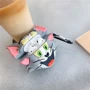 Чехол для наушников TPU Case Tom & Jerry Gray for Apple AirPods: Особенности С карабином