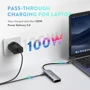 Адаптер Ugreen Adapter CM195 USB-C to USB-C+HDMI+SD+2хUSB 3.0 Gray (70411): Додаткові роз'єми USB OTG, SD+TF Card, HDMI, USB-C