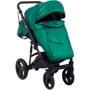 Коляска 2 в 1 Bair Crystal 100% кожа BC-35 зелёный перламутр — черный (624453): Материал колес полиуретан