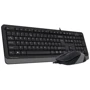 Комплект дротовий A4Tech Fstyler F1010 Black/Grey: Тип клавіш мембранний
