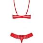 Эротический комплект с рюшами Obsessive 827-SET-3, L/XL