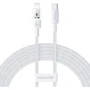 Кабель Baseus Cable USB-C to Lightning Gem Fast-Charging Data 20W 2m White (P10373001211-01)
