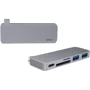 Адаптер WIWU Adapter T6 USB-C to USB-C+SD+2xUSB3.0 HUB Gray