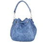 Женская сумка бакет-бэг Laskara синяя (LK10195-denim-blue): Материал Искусственная кожа