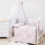 Постельный комплект 8 эл. Twins Romantic Spring collection 4024-TR-101, Butterfly coral, коралловый