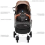 Прогулочная коляска El Camino Yoga ll M 3910 (sand-w): Ширина шасси 48 см