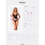 Комплект: топ с трусиками Obsessive Bella Rou black XS/S