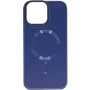 Чехол для iPhone TPU Case Bonbon Leather Metal Style with MagSafe Navy Blue for iPhone 15 Plus
