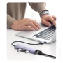 Адаптер Ugreen Adapter CM475 USB-C to USB-C+3xUSB3.0+RJ45 Gray (20932): Дополнительные разъемы Ethernet, USB OTG, USB-C