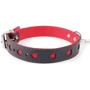 Ошейник с поводком COLLAR HEART Black and Red, SKN-AS14