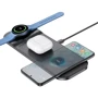 Зарядний пристрій Hoco Wireless Charger CQ6 Power 3in1 Black для iPhone 16 I 15 I 14 I 13 I 12 series, Apple Watch and Apple AirPods: Сила струму 2.4А и более