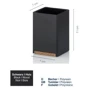 Стакан для зубных щеток KELA Cube черный 7х7х11 см (23687)
