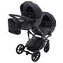 Коляска 2 в 1 для двійні Bair Next DUO Soft 02 чорний