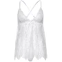 Пеньюар Leg Avenue Floral lace babydoll & string White L
