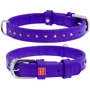 Ошейник WAUDOG Glamour с клеевыми стразами 20 мм 30-39 фиолетовый (32789)
