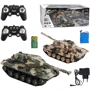 Танковое сражение на радиоуправлении: свет, звук, гусеничный ход, вращение башен (HB-DZ 03)