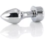Анальная пробка с кристаллом Metal By Toyfa Silver anal plug