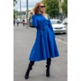 Платье FLFashion Плутос ХПП 3216 52 электрик повседневное удлиненное миди: Длина рукава Длинный
