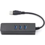 Адаптер Dynamode USB to 3xUSB 3.0 + RJ45 Black фото 5
