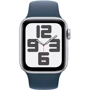 Apple Watch SE 2 2023 40mm GPS Silver Aluminum Case with Storm Blue Sport Band - S/M (MRE13) UA: Матеріал фторэластомер синего цвета