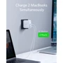 Зарядное устройство ANKER USB Wall Charger PowerPort Atom III Duo 2xUSB-С 60W White (A2629H21): Особенности Быстрая зарядка, USB-C