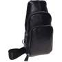 Чоловіча сумка-слінг Borsa Leather чорна (K15058-black): Стать Чоловік