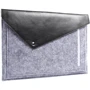 Gmakin Cover Envelope Felt Black/Grey with Snap (GM13-15) for MacBook Pro 15/Pro 16