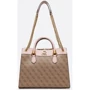 Жіноча сумка тоут GUESS NELL LOGO GIRLFRIEND SATCHEL світло-коричнева (HWSB8735070-LLR)