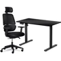Комплект Mealux PowerDesk Lite Black + Leo Air Plus Black стол и стул (EVO-201 Lite B/B +Y 546 KB)