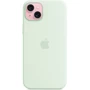 Чехол для iPhone Apple iPhone 15 Plus Silicone Case with MagSafe - Soft Mint (MWNG3ZM/A): Цвет зеленый