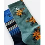 Носки Rip Curl Art Crew Sock (ART CREW SOCK 2-PK) 2 пары черные, синие фото 1