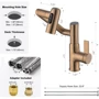 Смеситель для раковины Lefton Single-Hole Rotatable Faucet with Temperature Display-BF2204 Brushed Brass фото 12