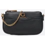 Женская сумка кросс боди GUESS NELL DOUBLE POUCH CROSSBODY черная (HWVB8678700-BLA): Фактура Матовая, Зернистая