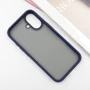 Чехол для iPhone Mobile Case TPU+PC Metal Buttons Blue for iPhone 16: Тип чехла накладка на заднюю часть