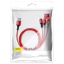 Кабель Baseus USB Cable to Lightning/microUSB/USB-C Halo Data 1.2m Red (CAMLT-HA09) фото 6
