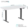 Стол с электрорегулировкой высоты Officepro White/Black (ODE1470WB) фото 7