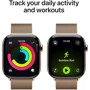Apple Watch Series 11 GPS + Cellular 42mm Gold Titanium Case with Gold Milanese Loop (MF8Y4)