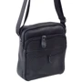 Мужская сумка через плечо Borsa Leather черная (10257-black)
