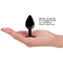 Металлическая анальная пробка с кристаллом Dorcel - Diamond Plug Black S